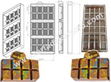 Polikarbonát csokoládé forma - Dubai tábla
