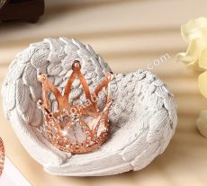 Tiara/korona tortadekoráció, rosegold kicsi